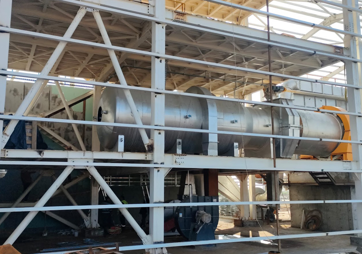 Rotary kiln installation.
