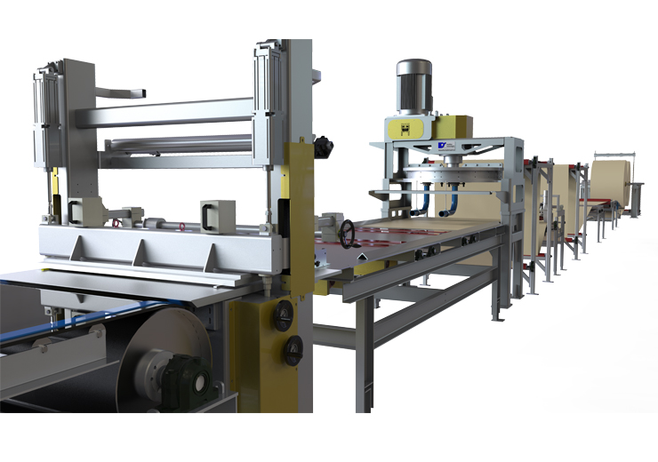 Forming station of plasterboard production line. Mixer. Vibrating Table. Form-press unit.